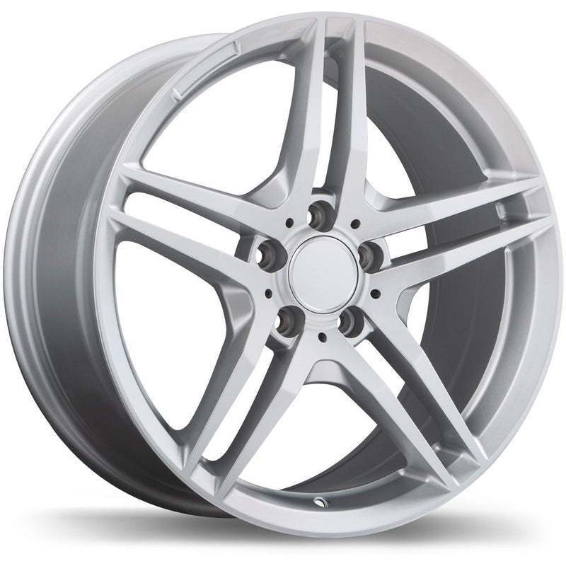 Replika - R170 - Silver - Gloss Silver - 18" x 8.5", 43 Offset, 5x112 (Bolt Pattern), 66.5mm HUB