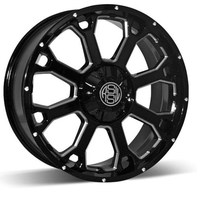 RSSW - Enduro - Black - Black Milled Spokes - 18" x 8", 25 Offset, 6x135 (Bolt Pattern), 87.1mm HUB