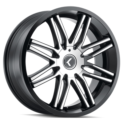 Kraze Wheels - CRAY - Black - BLACK/MACHINED - 18" x 8", 40 Offset, 5x100/114.3 (Bolt Pattern), 73mm HUB