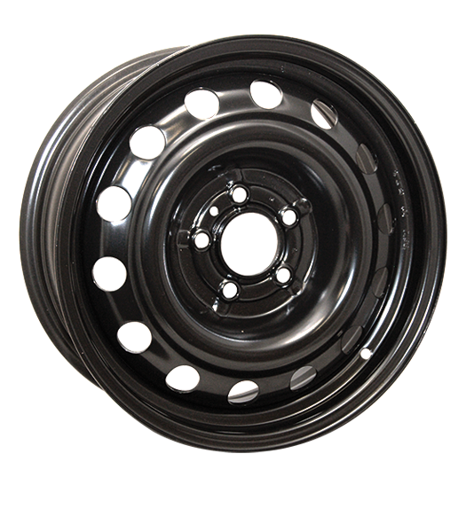 RTX Wheels - Steel Wheel - Black - Black - 16" x 6.5", 42 Offset, 5x108 (Bolt Pattern), 67.1mm HUB