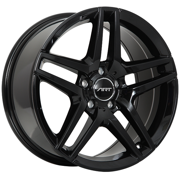 ART - Replica 60 - Black - Gloss Black - 18" x 8.5", 45 Offset, 5x112 (Bolt Pattern), 66.6mm HUB