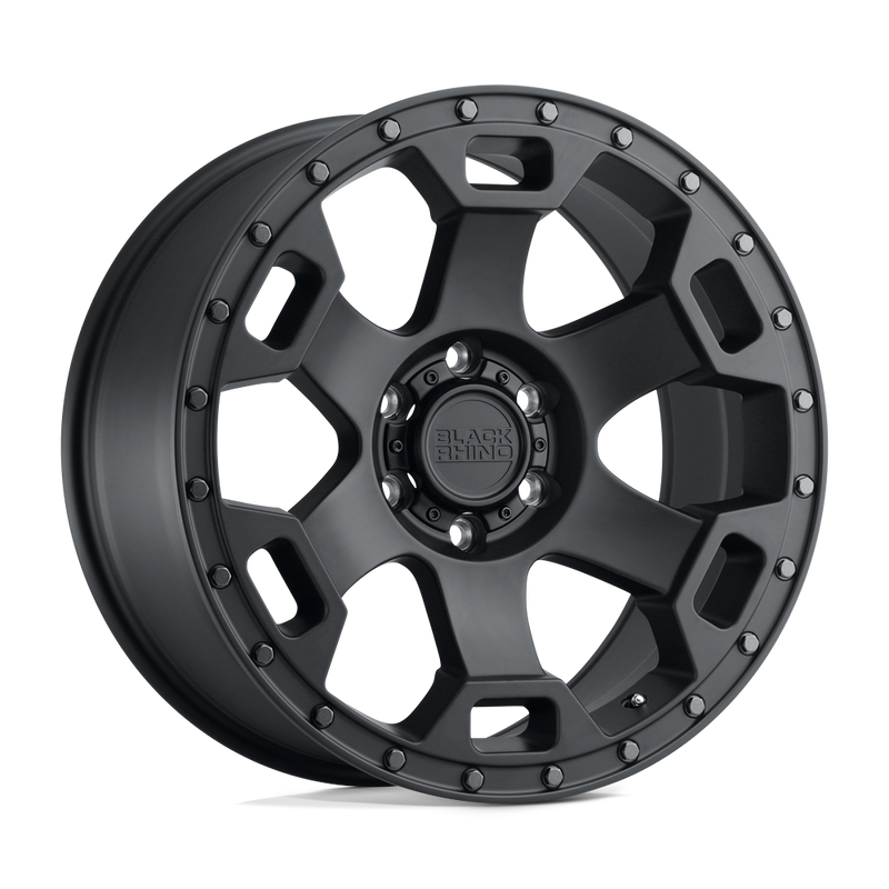 Black Rhino - GAUNTLET - Black - Semi Gloss Black with Gunmetal Bolts - 18" x 9", -18 Offset, 6x139.7 (Bolt Pattern), 112.1mm HUB