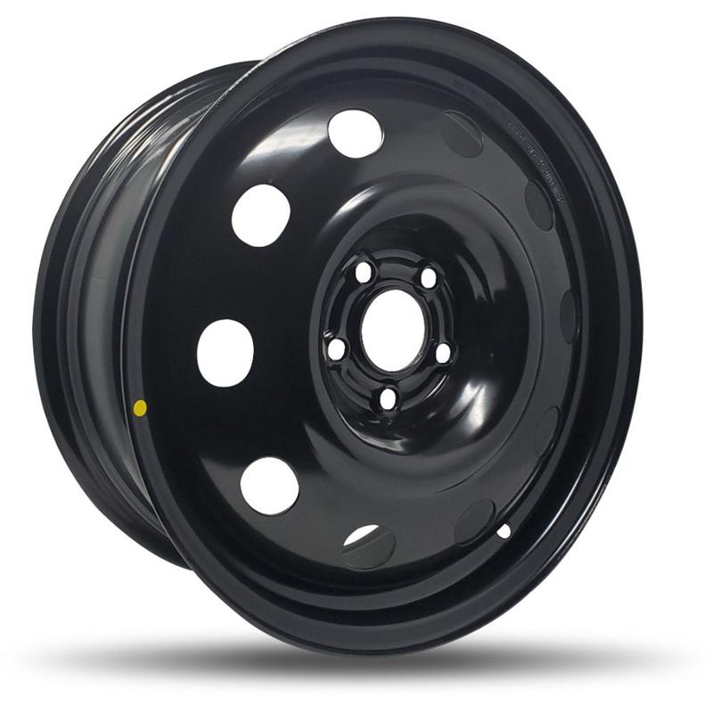 DTD - Steel - Black - Gloss Black - 17" x 7", 52 Offset, 5x108 (Bolt pattern), 63.5mm HUB
