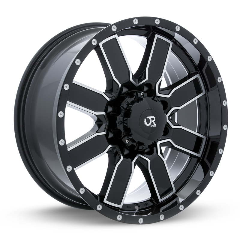 RTX Wheels - Steppe - Black - Black Machined - 18" x 9", 15 Offset, 8x180 (Bolt Pattern), 125mm HUB