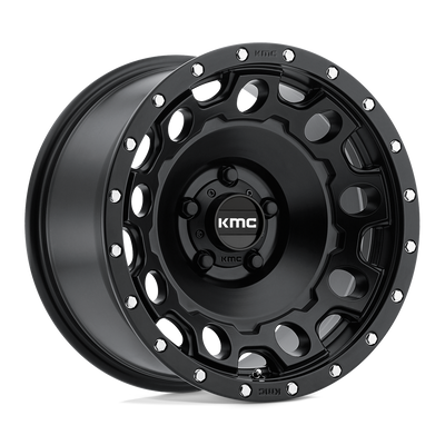 KMC Wheels - KM529 HOLESHOT - Black - Satin Black - 17" x 8.5", 34 Offset, 6x114.3 (Bolt Pattern), 72.6mm HUB