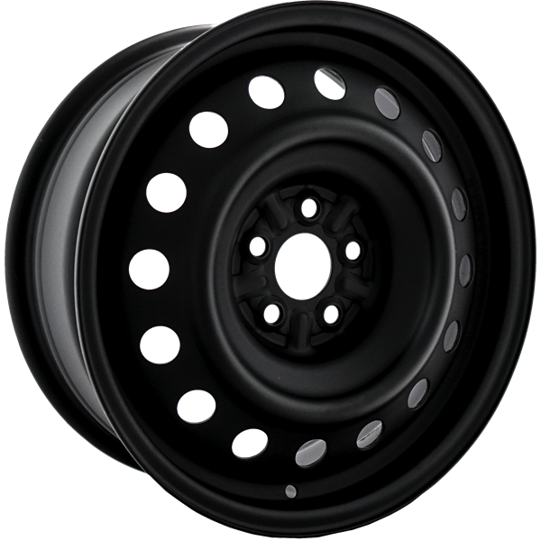 Envy Wheels - NX4 STEEL WHEEL - Black - FLAT BLACK - 16" x 6.5", 44 Offset, 5x100 (Bolt Pattern), 57.1mm HUB