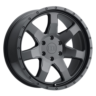 Level 8 - SLAM - Black - Matte Black - 17" x 8.5", -6 Offset, 5x139.7 (Bolt Pattern), 108mm HUB