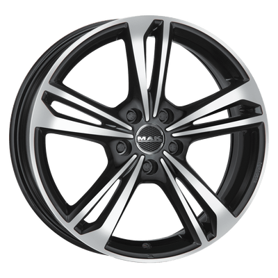Mak Wheels - EMBLEMA - Black - BLACK MIRROR - 18" x 8", 50 Offset, 5x112 (Bolt Pattern), 57.1mm HUB