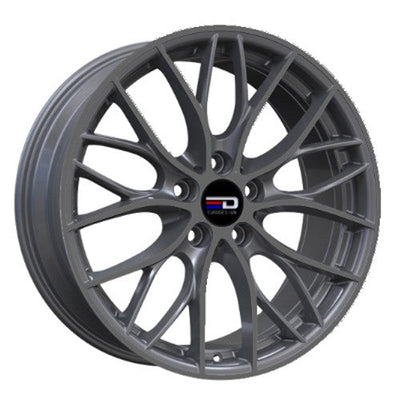 Euro Design - Camillo - Gunmetal - Gunmetal/Machined - 19" x 8.5", 40 Offset, 5x112 (Bolt Pattern), 66.7mm HUB
