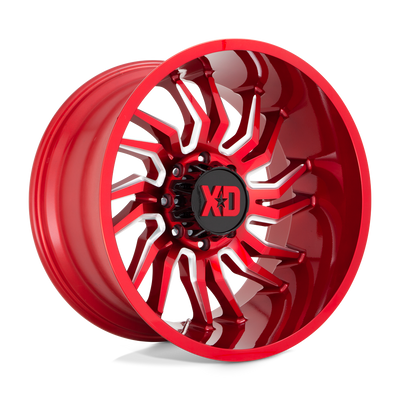 XD Series - XD858 TENSION - CANDY RED MILLED - 22" x 12", -44 Offset, 8x170 (Bolt Pattern), 125.1mm HUB