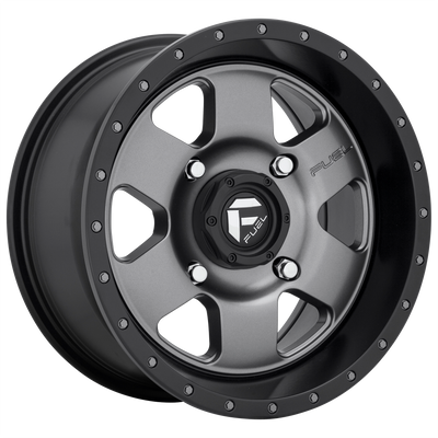 Fuel - D619 PODIUM - Gunmetal - MATTE GUN METAL BLACK BEAD RING - 20" x 9", 2 Offset, 5x150 (Bolt Pattern), 110.1mm HUB