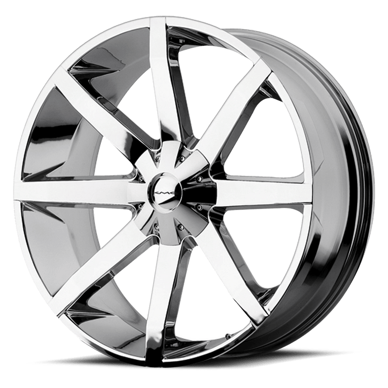 KMC Wheels - KM651 SLIDE - Chrome - Chrome - 24" x 9.5", 25 Offset, 6x135/139.7 (Bolt Pattern), 106.1mm HUB