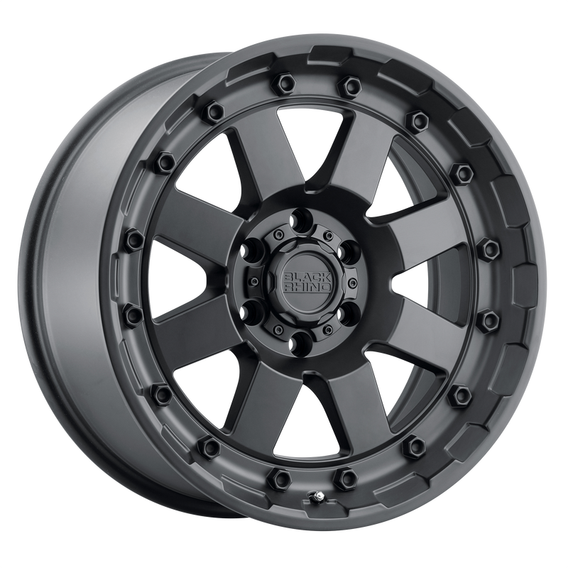 Black Rhino - CLEGHORN - Gunmetal - MATTE BLACK - 18" x 9", -18 Offset, 8x165.1 (Bolt Pattern), 122.4mm HUB