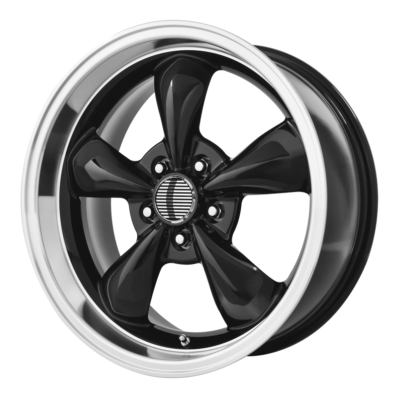 OE Creations - PR106 - Black - GLOSS BLACK/MACHINED LIP - 17" x 8", 0 Offset, 5x114.3 (Bolt Pattern), 73.1mm HUB