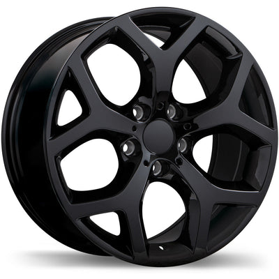 Replika - R131C - Black - Gloss Black - 18" x 8.5", 46 Offset, 5x120 (Bolt Pattern), 74.1mm HUB