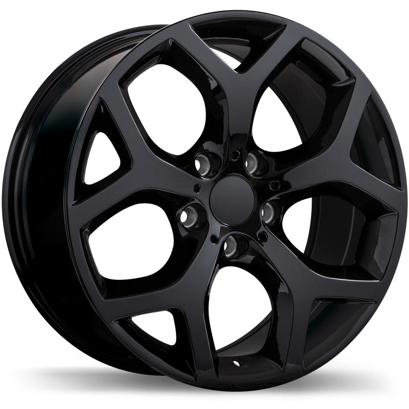 Replika - R131C - Black - Gloss Black - 18" x 8.5", 46 Offset, 5x120 (Bolt Pattern), 74.1mm HUB