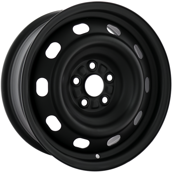 Envy Wheels - NX4 STEEL WHEEL - Black - FLAT BLACK - 15" x 6", 33 Offset, 5x100 (Bolt Pattern), 54.1mm HUB