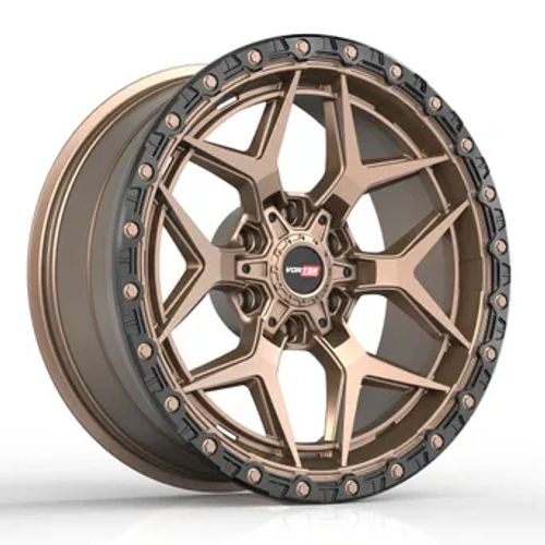 Vortek Offroad - VRT-603 ATHENO - Bronze - Matte Bronze Black Bead Ring - 18" x 9", 0 Offset, 6x135/139.7 (Bolt pattern), 106.1mm HUB