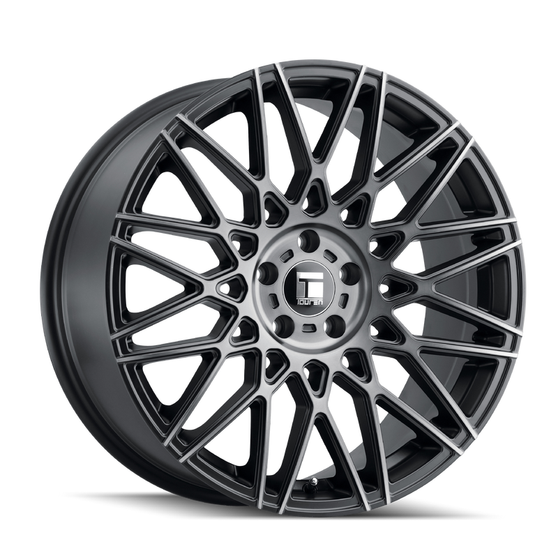 Touren - TR78 - Black - BRUSHED BLACK W/DARK TINT - 20" x 9", 35 Offset, 5x120 (Bolt Pattern), 72.6mm HUB