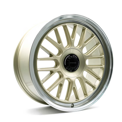 Superspeed - RF01 NEO - Gold - Machined Lip Gold - 18" x 9.5", 35 Offset, 5x114.3 (Bolt pattern), 73.1mm HUB