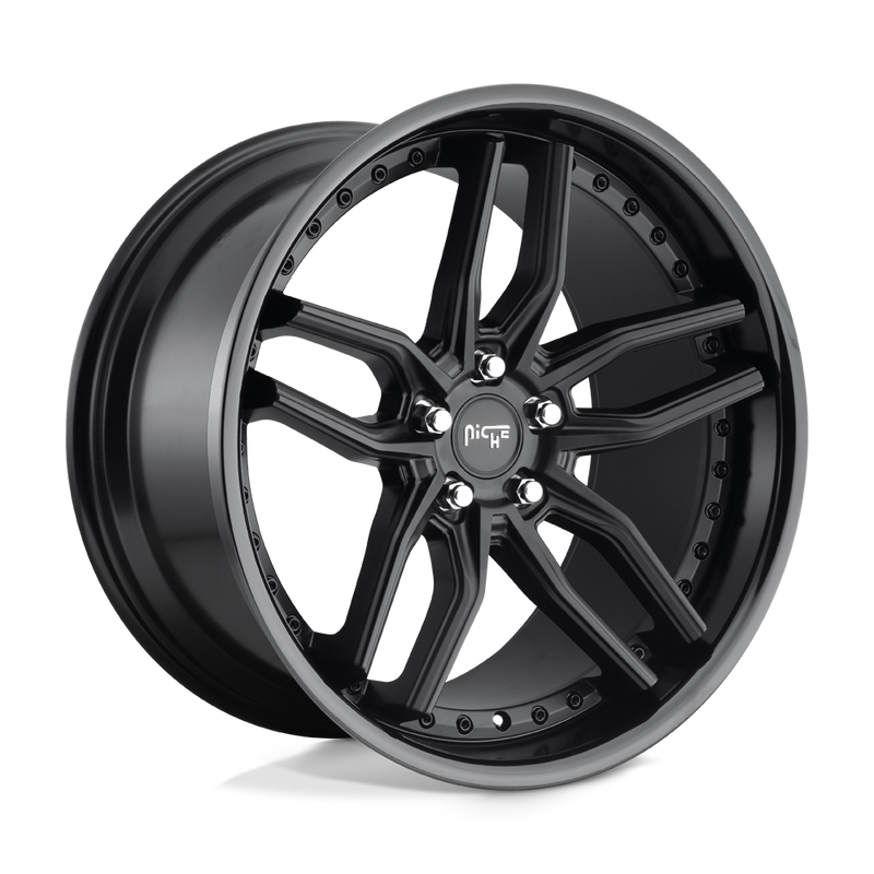 Niche - M194 METHOS - Black - GLOSS BLACK MATTE BLACK - 19" x 8.5", 35 Offset, 5x120 (Bolt Pattern), 72.6mm HUB