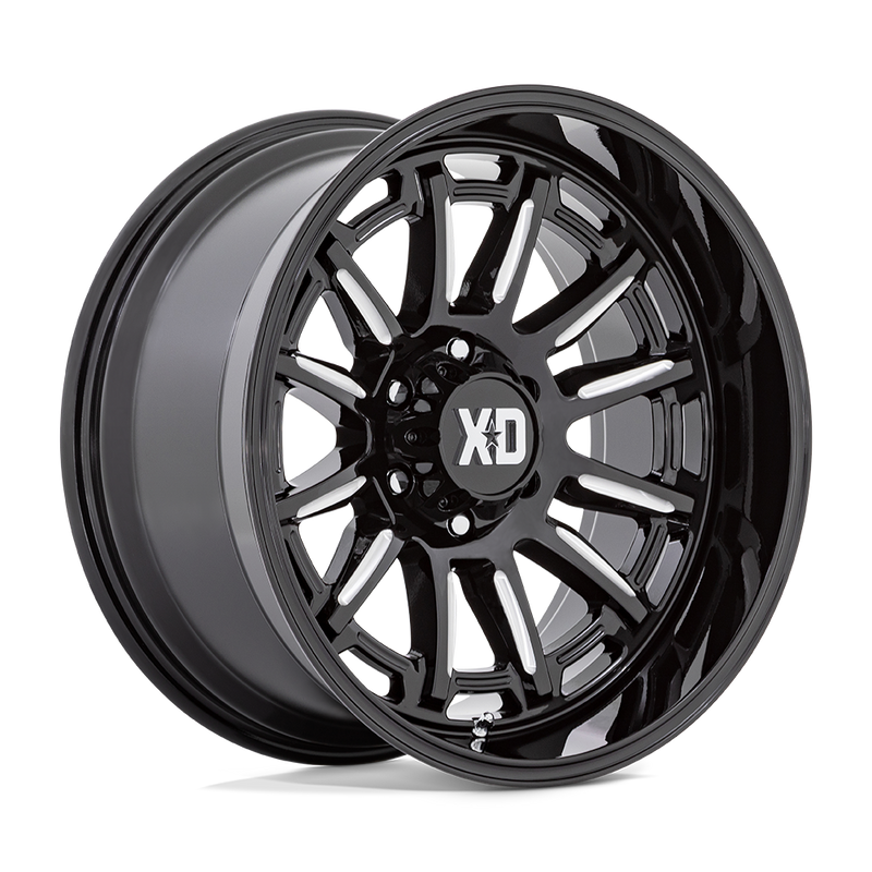 XD Series - XD865 PHOENIX - Black - GLOSS BLACK MILLED - 20" x 9", 18 Offset, 6x114.3 (Bolt Pattern), 66.1mm HUB