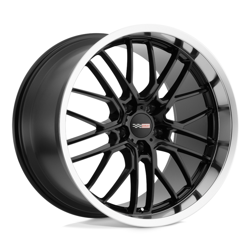Cray Wheels - EAGLE - Black - GLOSS BLACK WITH MIRROR CUT LIP - 19" x 10.5", 69 Offset, 5x120.65 (Bolt Pattern), 70.3mm HUB