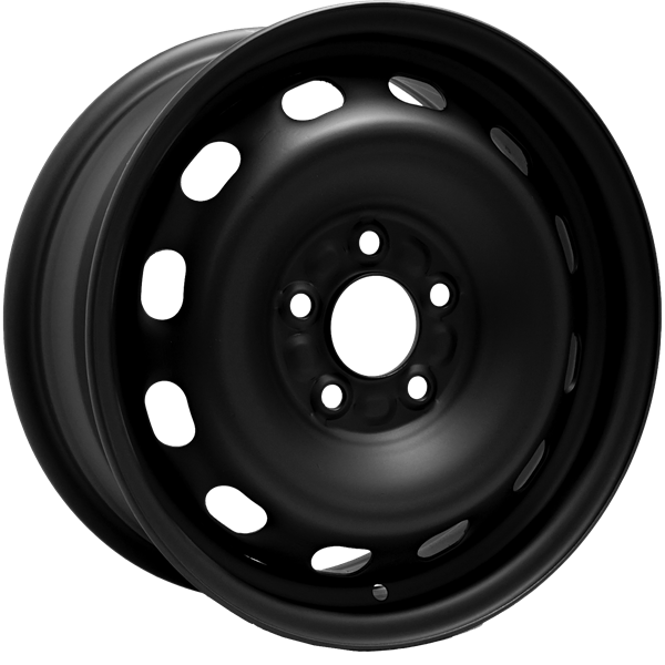 Envy Wheels - Steel Wheel - Black - FLAT BLACK - 17" x 7", 52 Offset, 5x108 (Bolt Pattern), 63.4mm HUB