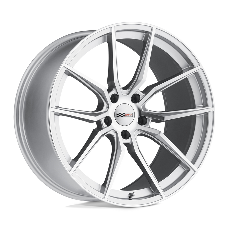 Cray Wheels - SPIDER - Silver - SILVER WITH MIRROR CUT FACE - 20" x 10.5", 65 Offset, 5x120.65 (Bolt Pattern), 70.3mm HUB