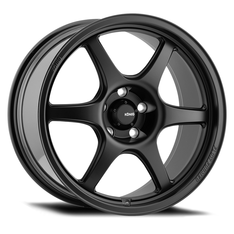Konig - Hexaform - Black - Matte Black - 17" x 8", 40 Offset, 5x100 (Bolt Pattern), 73.1mm HUB