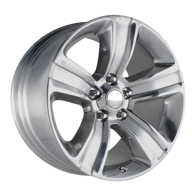 OE Creations - PR155 - Gunmetal - SILVER WITH POLISHED ACCENTS - 20" x 9", 18 Offset, 5x139.7 (Bolt Pattern), 77.8mm HUB