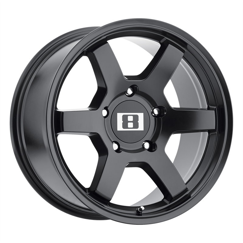 Level 8 - MK6 - Black - Matte Black - 16" x 8", 0 Offset, 6x139.7 (Bolt Pattern), 106.1mm HUB