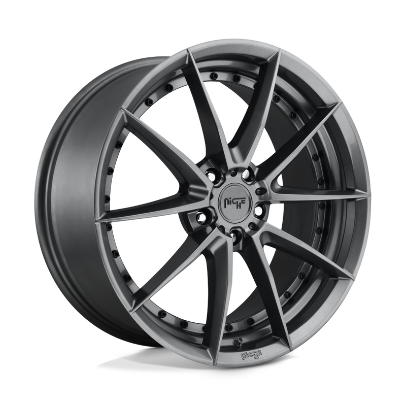Niche - M197 SECTOR - Gunmetal - GLOSS ANTHRACITE - 20" x 10.5", 35 Offset, 5x120 (Bolt Pattern), 72.6mm HUB