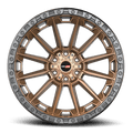 Vortek Offroad - VRT-601 - Bronze - Matte Bronze with Black Bead Ring - 17" x 9", 0 Offset, 6x135/139.7 (Bolt pattern), 106.10mm HUB
