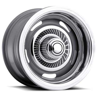 Vision Wheel American Muscle - 55 RALLY - Silver - Silver - 15" x 7", 6 Offset, 5x114.3/120.65 (Bolt Pattern), 81.7mm HUB