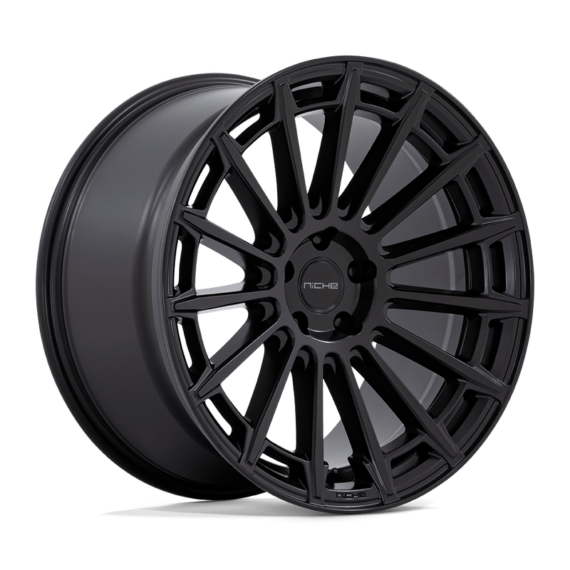Niche - M274 AMALFI - Black - MATTE BLACK - 20" x 10.5", 20 Offset, 5x120 (Bolt Pattern), 72.6mm HUB
