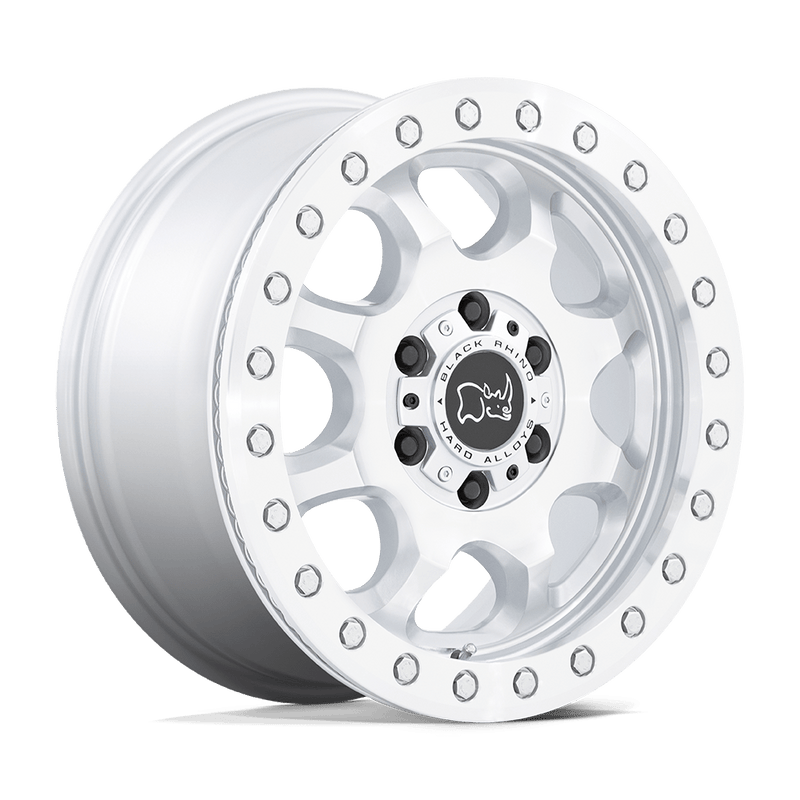 Black Rhino - VENTURE BEADLOCK - Silver - GLOSS SILVER WITH MACHINED FACE - 17" x 8", 38 Offset, 6x130 (Bolt Pattern), 84.1mm HUB