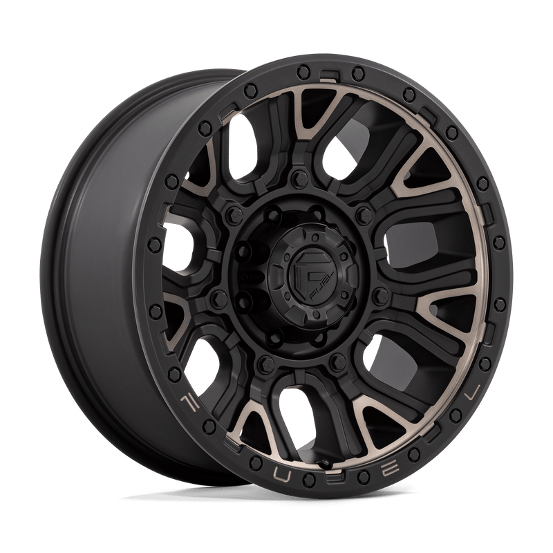 Fuel - D824 TRACTION - Black - MATTE BLACK WITH DOUBLE DARK TINT - 20" x 9", 1 Offset, 8x180 (Bolt Pattern), 124.2mm HUB