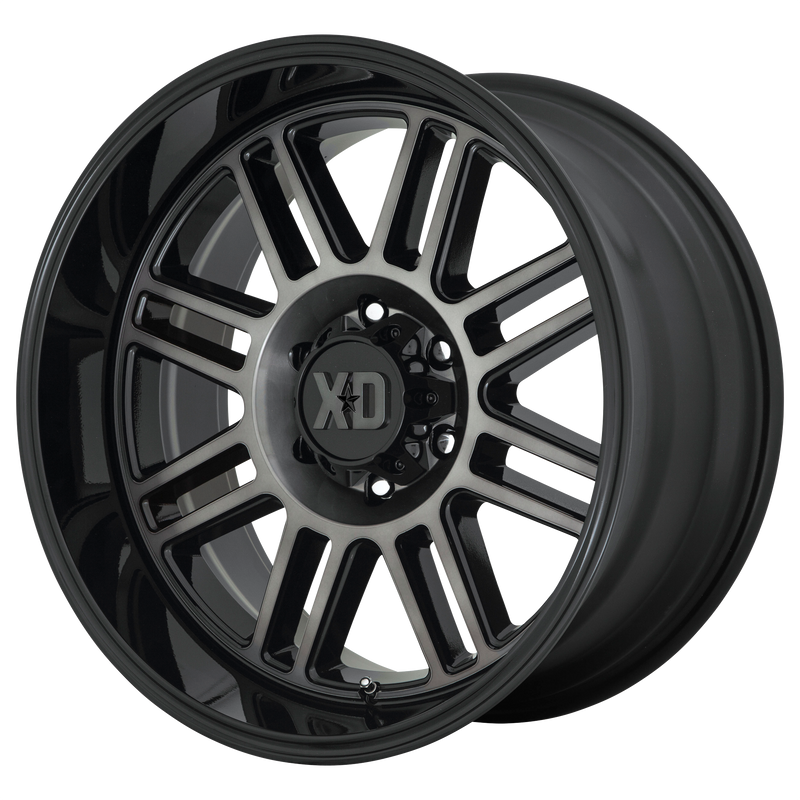 XD Series - XD850 CAGE - Black - GLOSS BLACK WITH GRAY TINT - 20" x 9", 0 Offset, 8x165.1 (Bolt Pattern), 125.1mm HUB