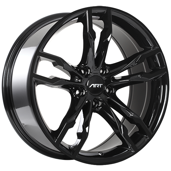 ART - Replica 165 - Black - Gloss Black - 17" x 8", 30 Offset, 5x112 (Bolt Pattern), 66.6mm HUB