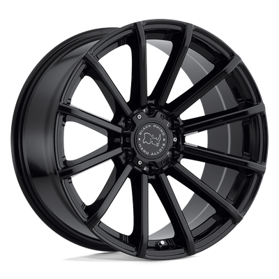 Black Rhino - ROTORUA - Black - Gloss Black - 17" x 9.5", -12 Offset, 6x139.7 (Bolt Pattern), 112.1mm HUB