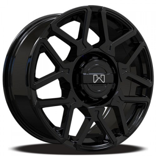 Wildland - Cyclone - Black - Gloss Black - 18" x 8", 15 Offset, 6x135/139.7 (Bolt Pattern), 87.1mm HUB