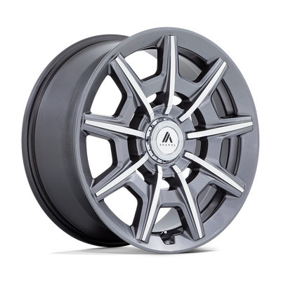 Asanti Black - ABL-41 ESQUIRE - Gunmetal - GLOSS ANTHRACITE BRIGHT MACHINED - 22" x 9", 38 Offset, 5x108/114.3 (Bolt Pattern), 72.6mm HUB