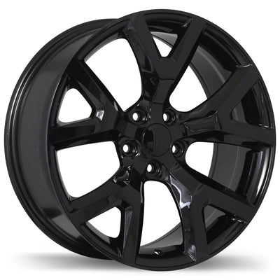 Replika - R165A - Black - Gloss Black - 17" x 7.5", 31 Offset, 5x110 (Bolt Pattern), 65.1mm HUB