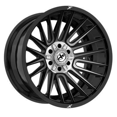 XF Off-Road - XF-234 - Black - Black Brushed Dark Tint - 22" x 12", -44 Offset, 5x127/139.7 (Bolt pattern), 78.1mm HUB