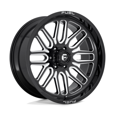Fuel - D662 IGNITE - Black - GLOSS BLACK MILLED - 22" x 12", -43 Offset, 5x127 (Bolt Pattern), 78.1mm HUB