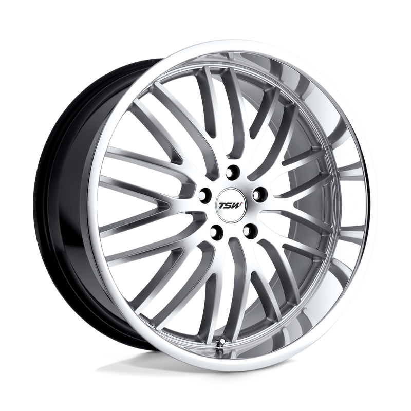 TSW Wheels - SNETTERTON - Silver - HYPER SILVER WITH MIRROR CUT LIP - 19" x 8", 40 Offset, 5x114.3 (Bolt Pattern), 76.1mm HUB