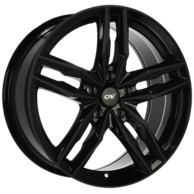 Dai Alloys - Moda - Black - Gloss Black - 16" x 7", 40 Offset, 5x114.3 (Bolt Pattern), 64.1mm HUB