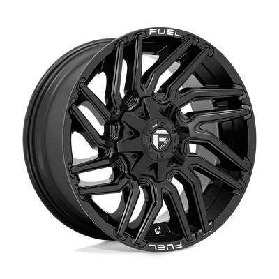 Fuel - D776 TYPHOON - Black - GLOSS BLACK - 20" x 9", 1 Offset, 5x114.3/127 (Bolt Pattern), 78.1mm HUB