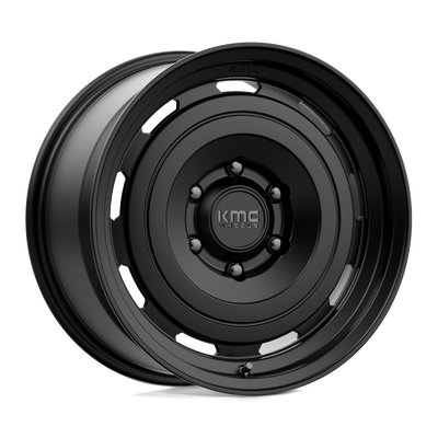 KMC Wheels - KM720 ROSWELL - Black - Satin Black - 17" x 8.5", 18 Offset, 6x135 (Bolt Pattern), 87.1mm HUB